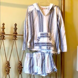 Matching hoodie and shorts